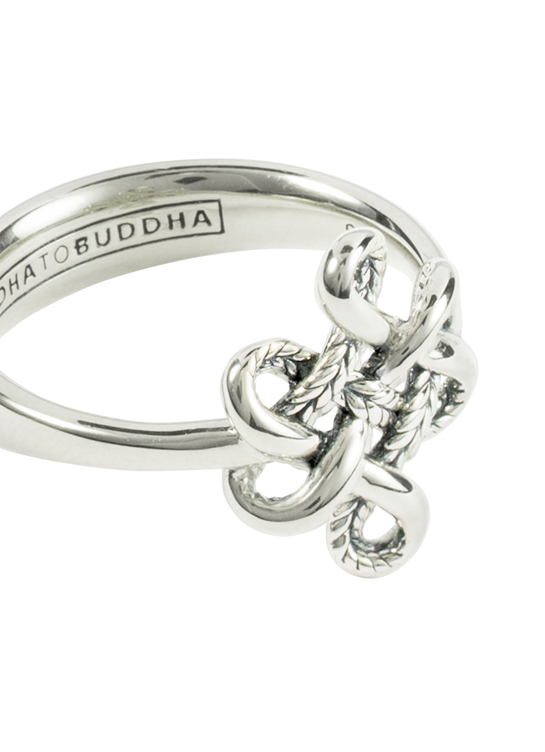 Buddha to Buddha Endless Knot ring van zilver - detail 5 zilver