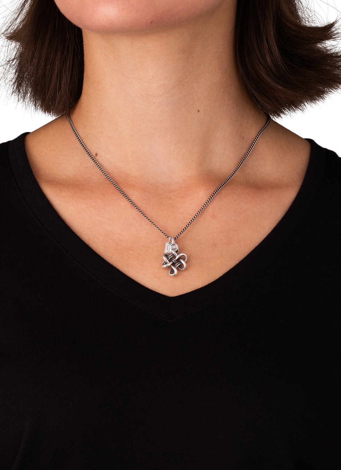 Buddha to Buddha Endless Knot XS hanger van zilver - voorkant 5 zilver