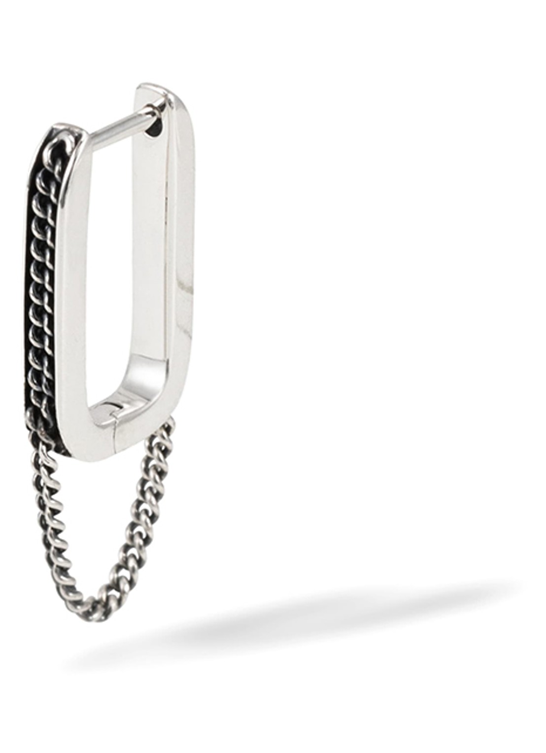 Buddha to Buddha Essential enkele oorring van zilver - voorkant zilver