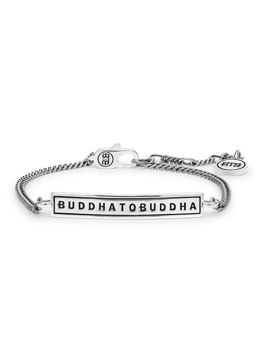 Buddha to Buddha Essential Logo enkelbandje van zilver - voorkant 3 zilver