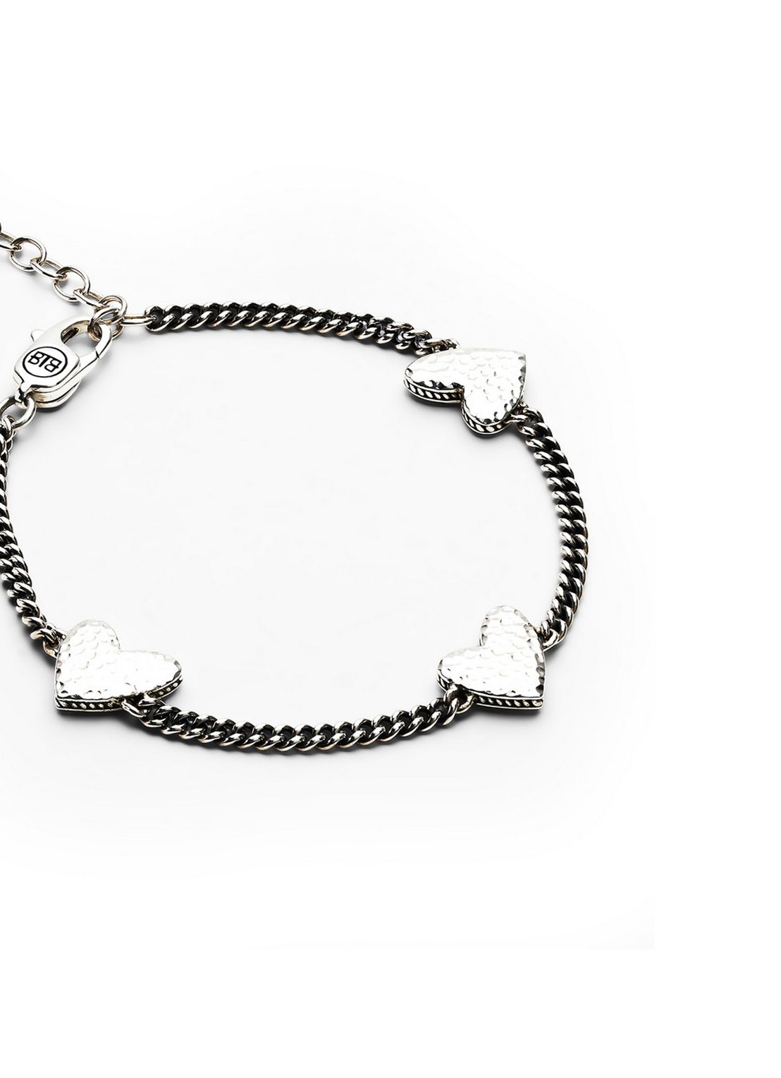 Buddha to Buddha Essential Multi hart armband van zilver  - detail 2 zilver