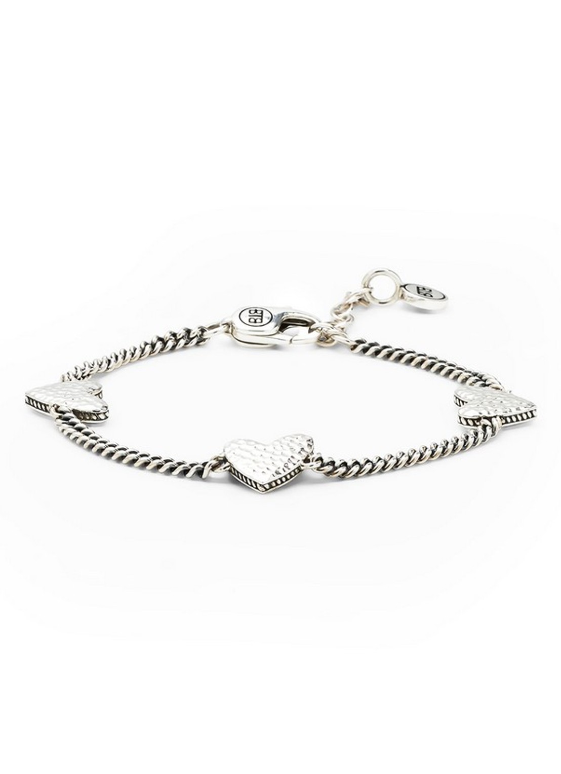 Buddha to Buddha Essential Multi hart armband van zilver  - voorkant 3 zilver