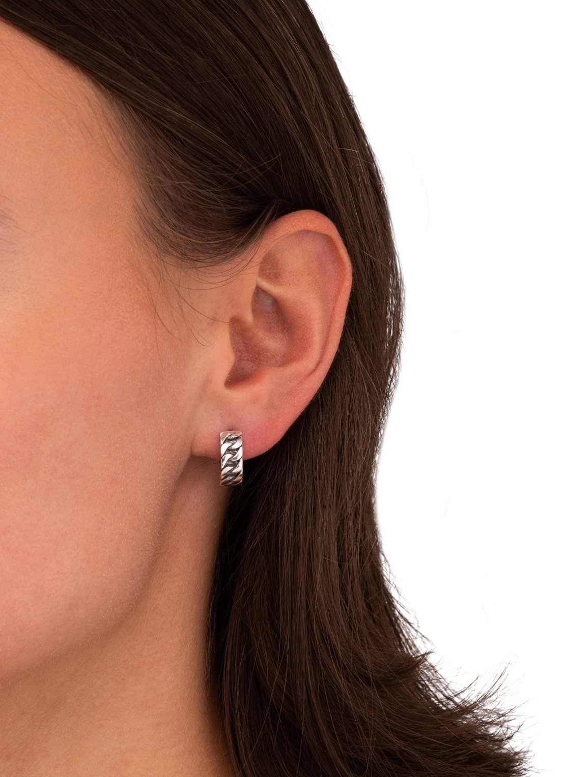 Buddha to Buddha Esther Small oorringen van zilver - voorkant 5 zilver