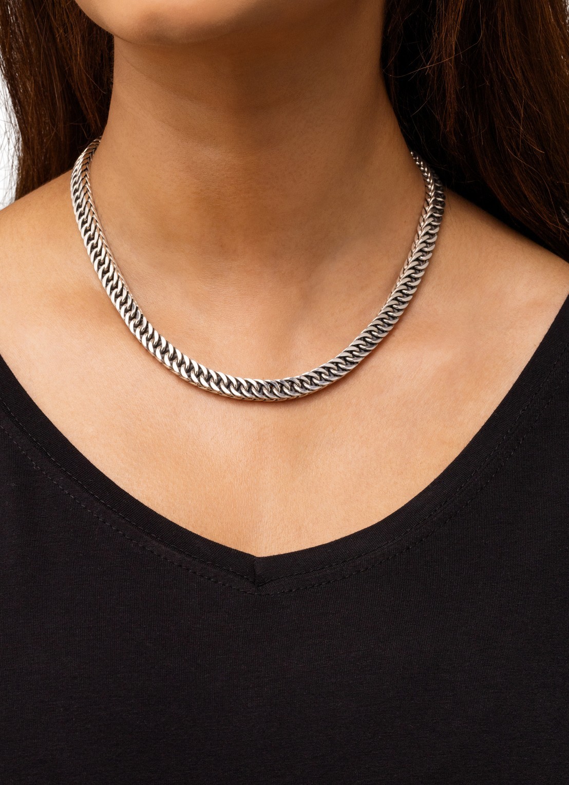 Buddha to Buddha Esther XS ketting van zilver - voorkant 2 zilver