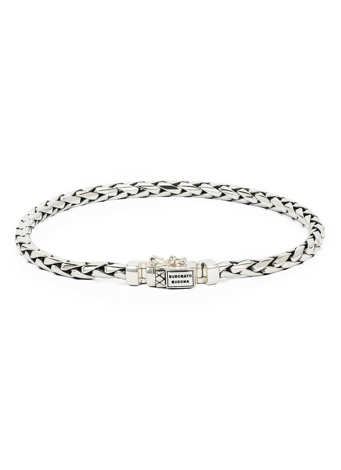 Buddha to Buddha George Mini armband van zilver - voorkant zilver