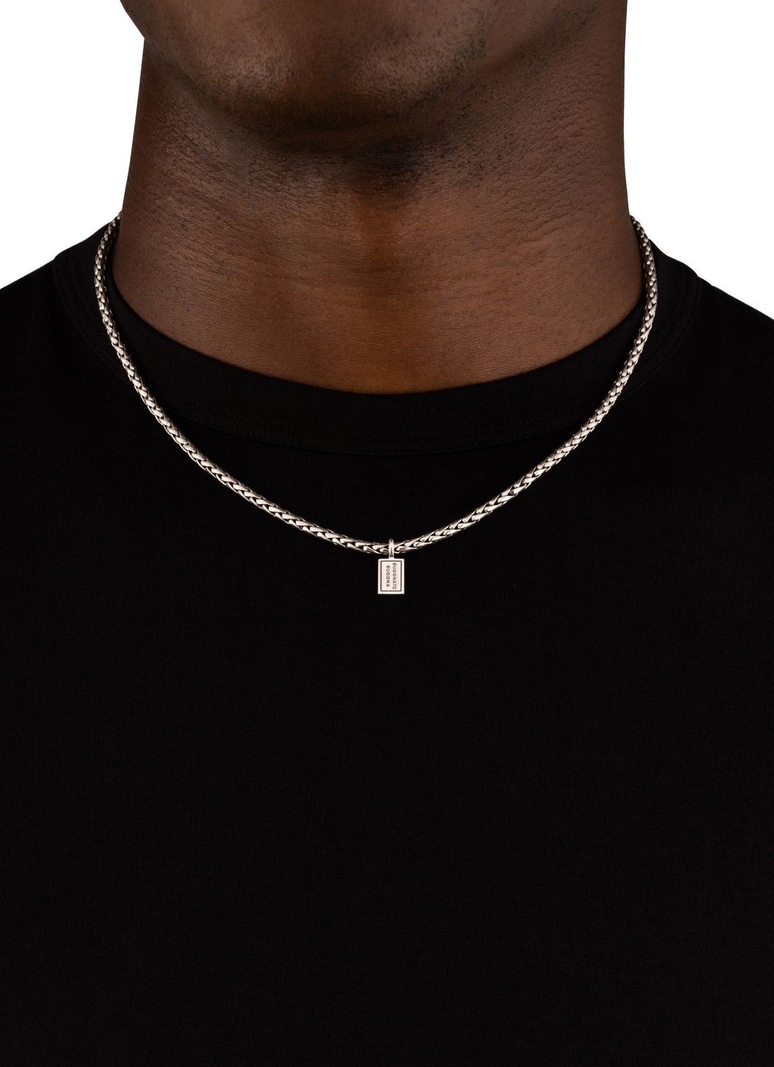 Buddha to Buddha George XS schakelketting van zilver - voorkant 2 zilver