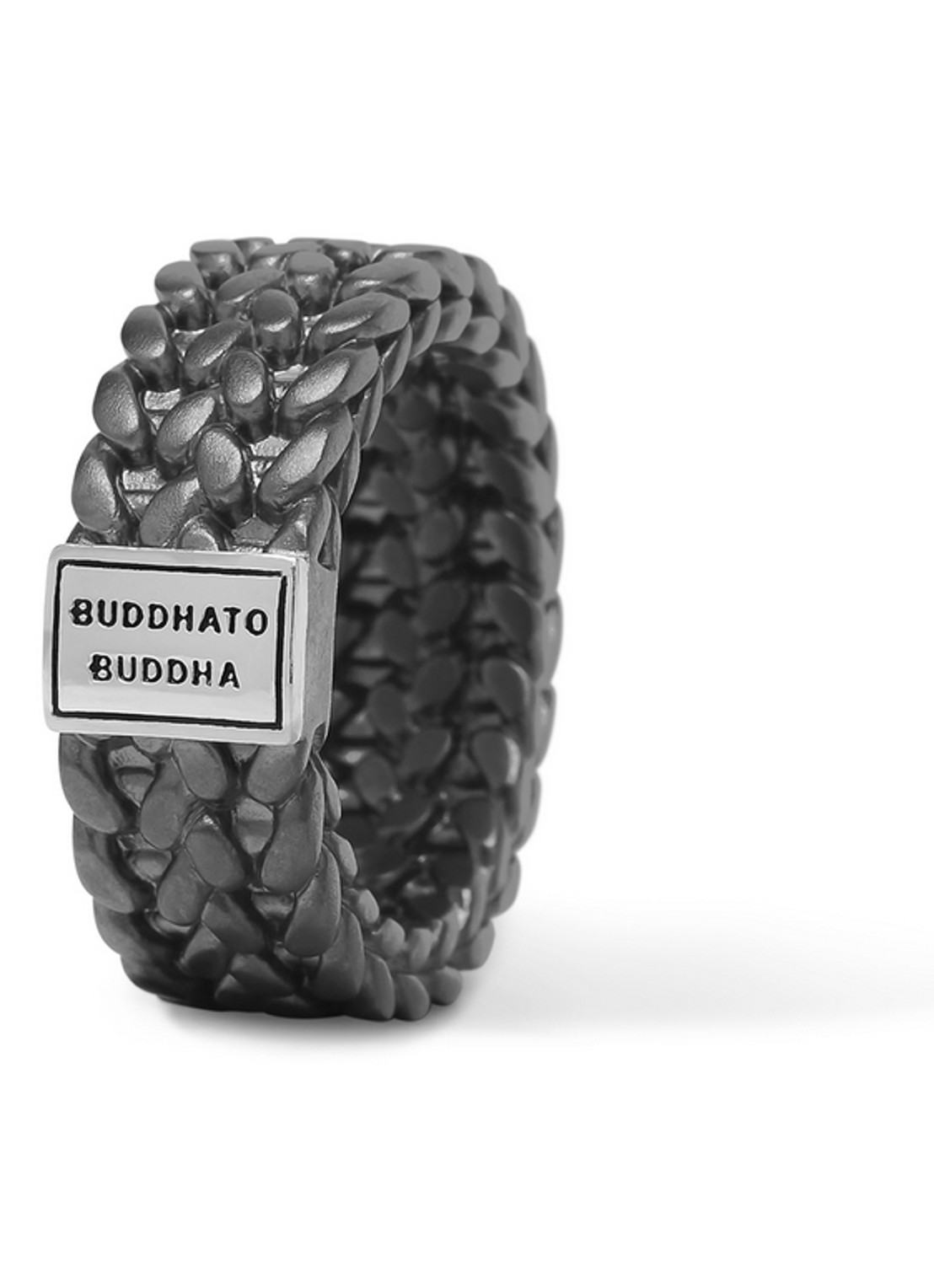 Buddha to Buddha Julius Ring Black Rhodium ring van zilver - detail 2 donkergrijs