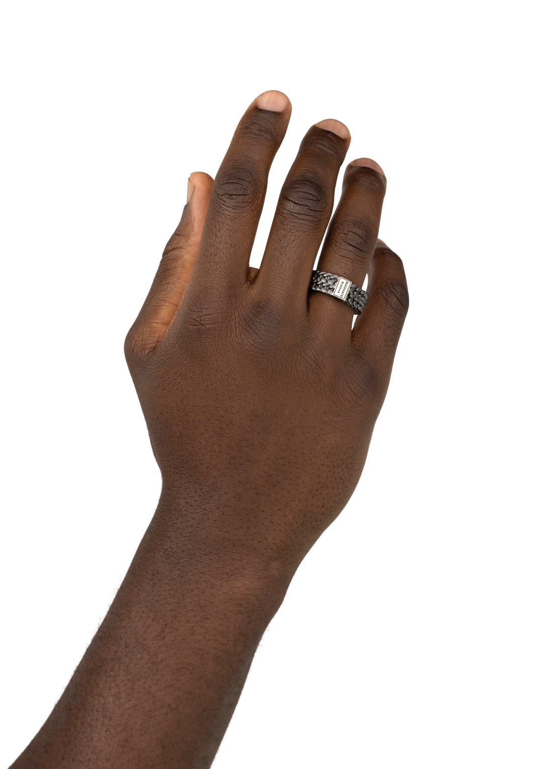 Buddha to Buddha Julius Ring Black Rhodium ring van zilver - voorkant 4 donkergrijs