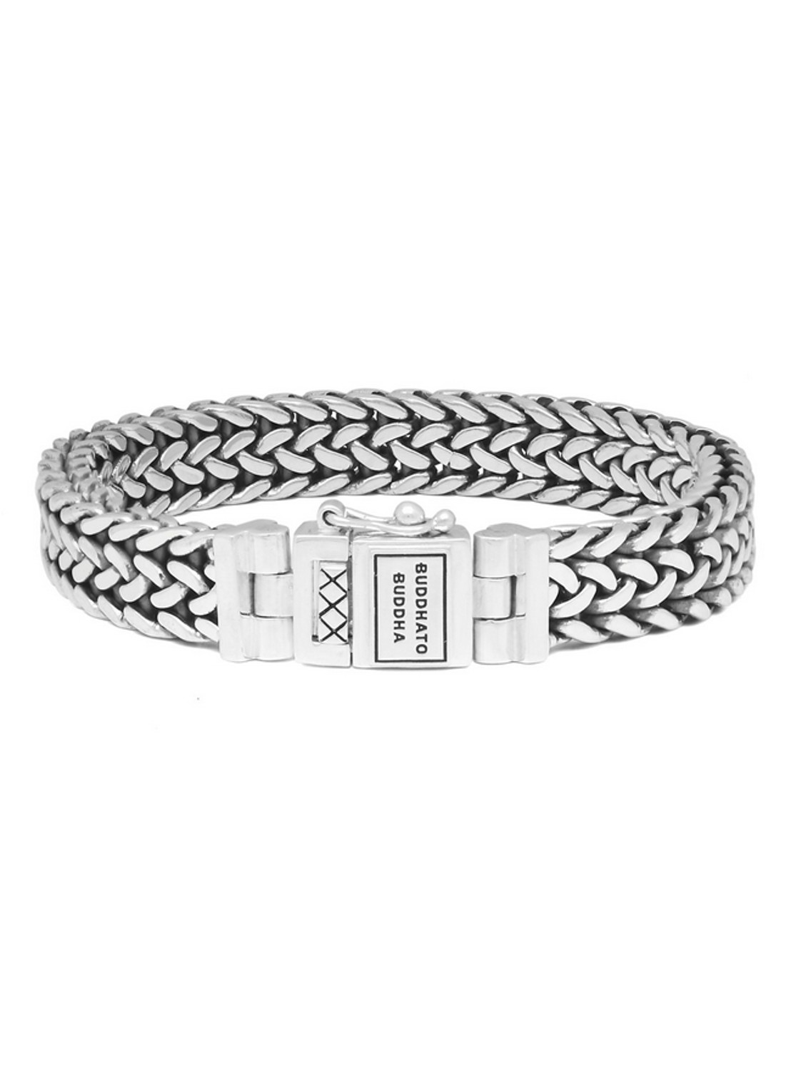 Buddha to Buddha Julius schakelarmband van zilver - voorkant 3 zilver