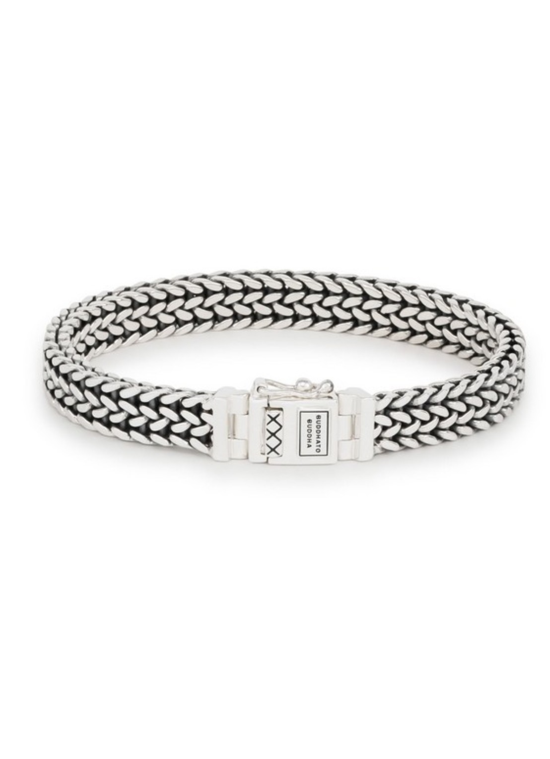 Buddha to Buddha Julius Small schakelarmband van zilver - voorkant 3 zilver