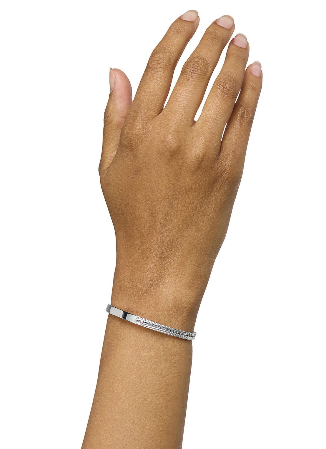 Buddha to Buddha Katja bangle van zilver - voorkant 3 zilver