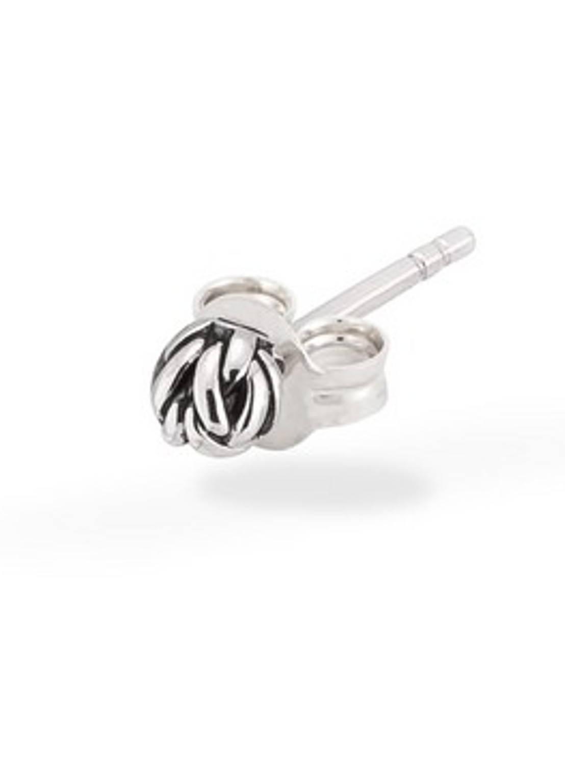 Buddha to Buddha Katja enkel oorknopje van zilver - voorkant zilver
