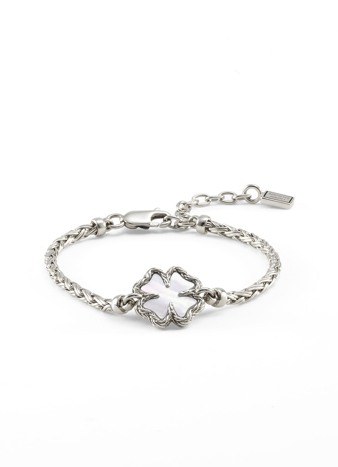 Buddha to Buddha Katja Klaver armband van zilver - voorkant zilver
