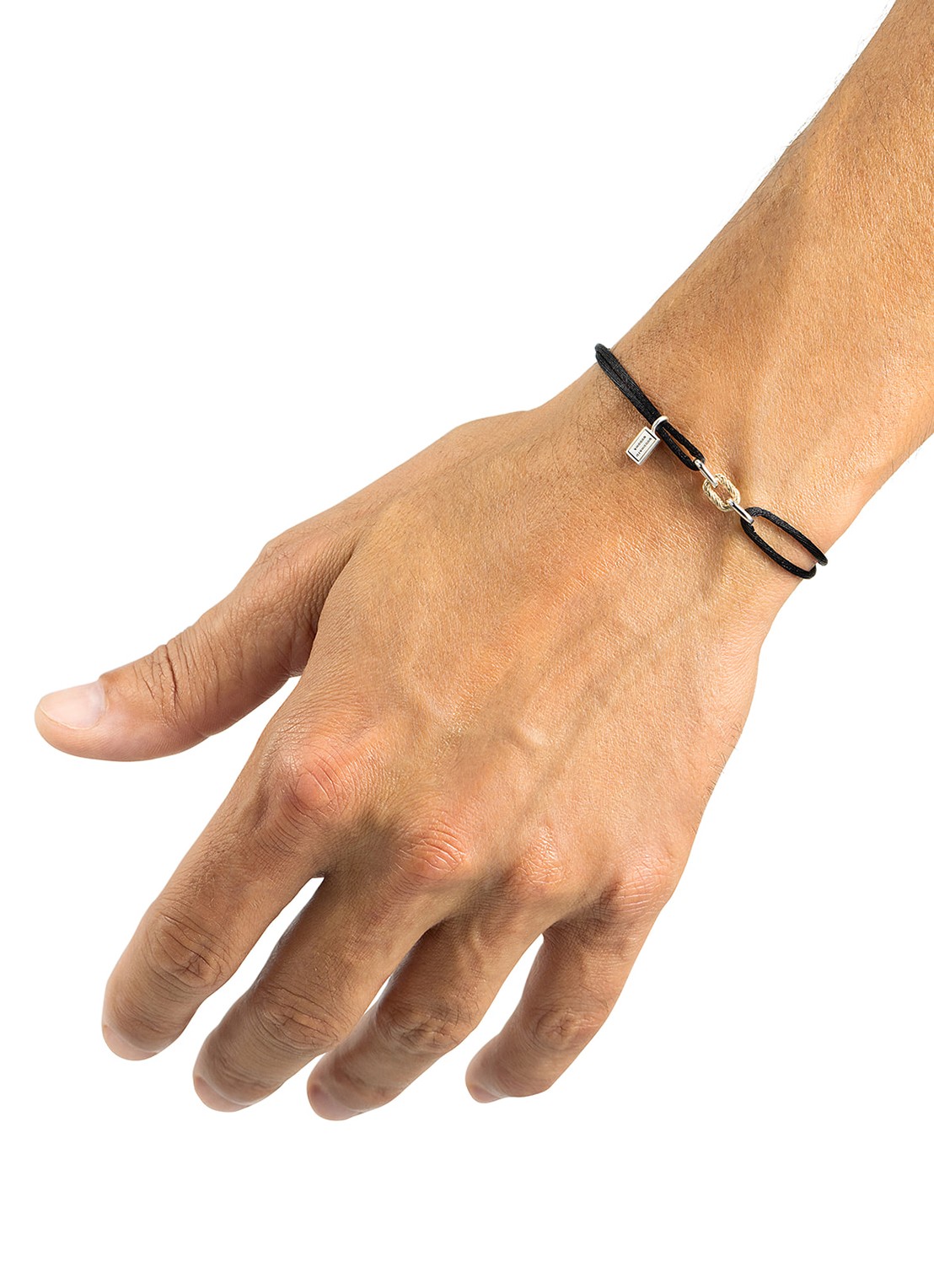 Buddha to Buddha Katja Link armband verguld  - detail zwart