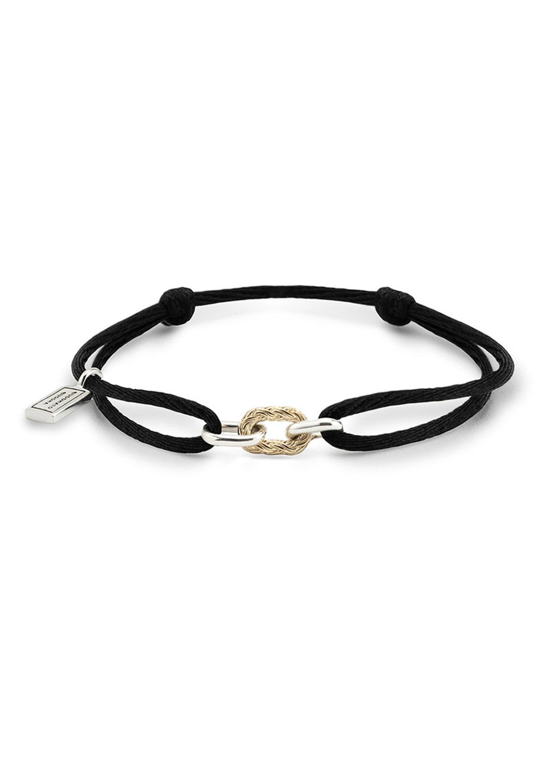 Buddha to Buddha Katja Link armband verguld  - voorkant 3 zwart