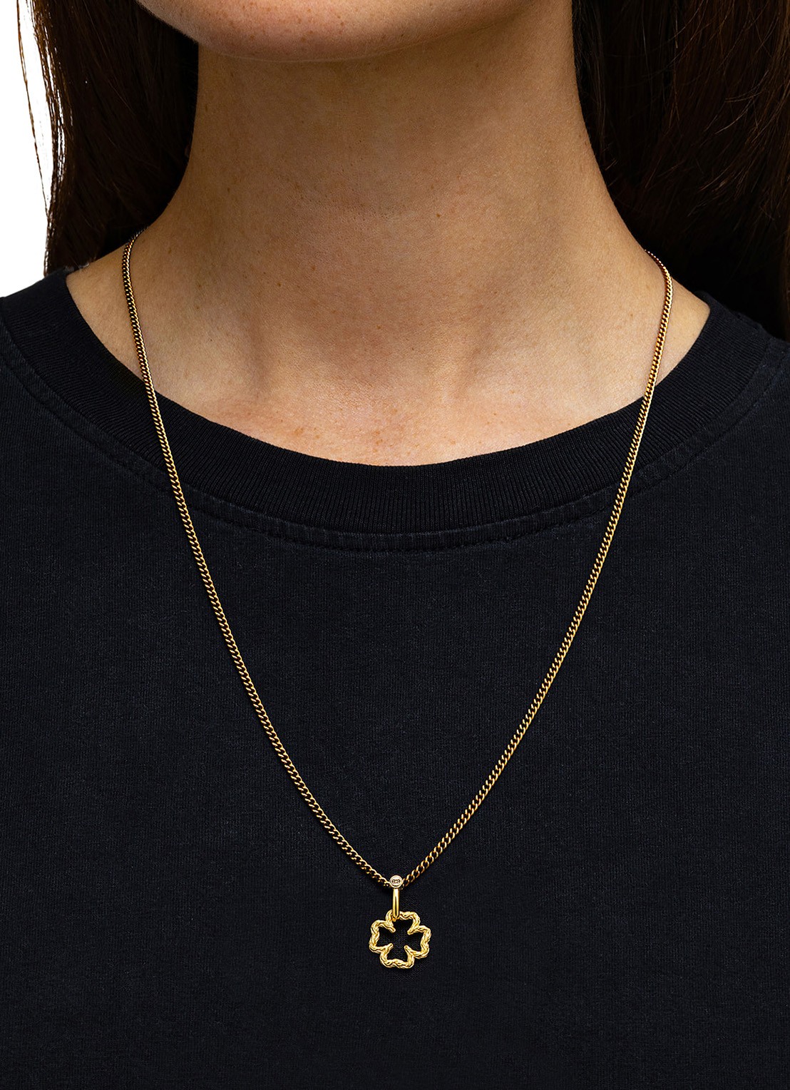 Buddha to Buddha Katja Mini Klaver hanger verguld  - detail 4 goud