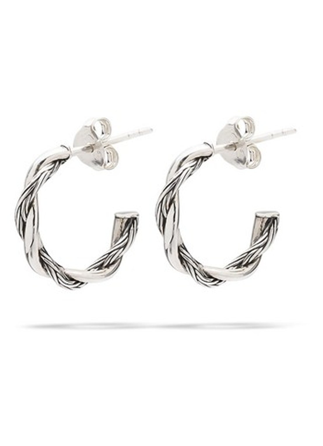 Buddha to Buddha Katja Twist oorringen van zilver  - voorkant 3 zilver