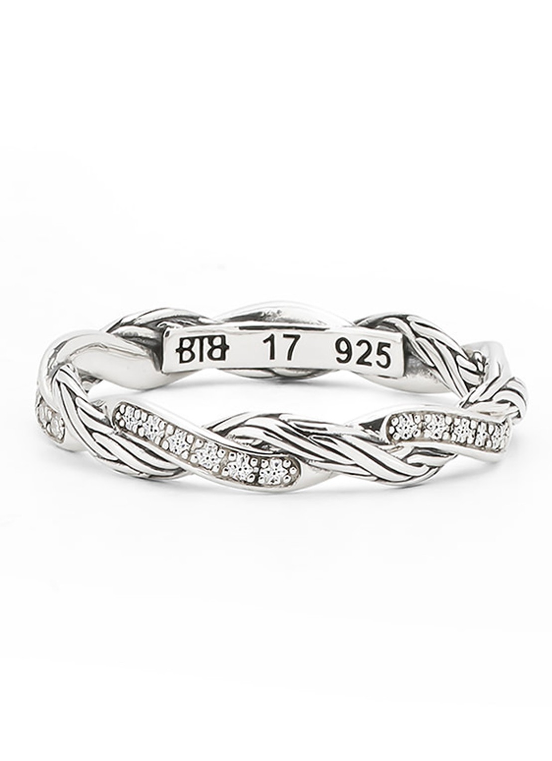 Buddha to Buddha Katja Twist ring van zilver - voorkant 2 zilver