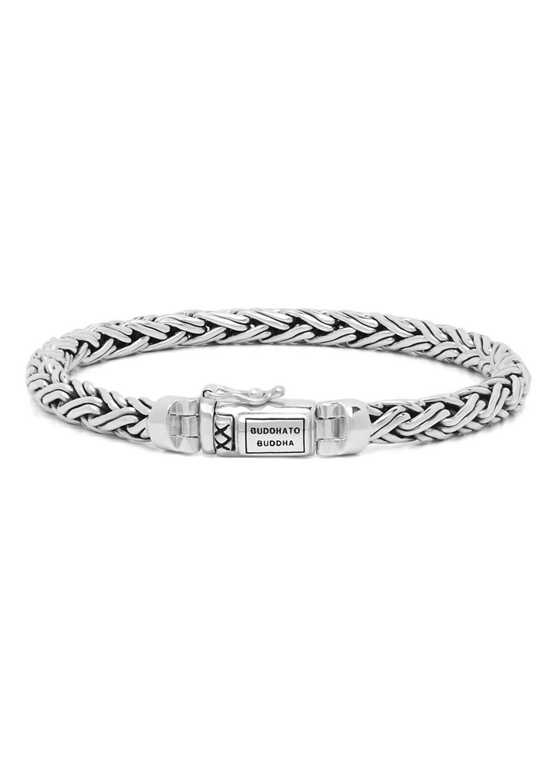 Buddha to Buddha Katja XS schakelarmband van zilver - voorkant 4 zilver