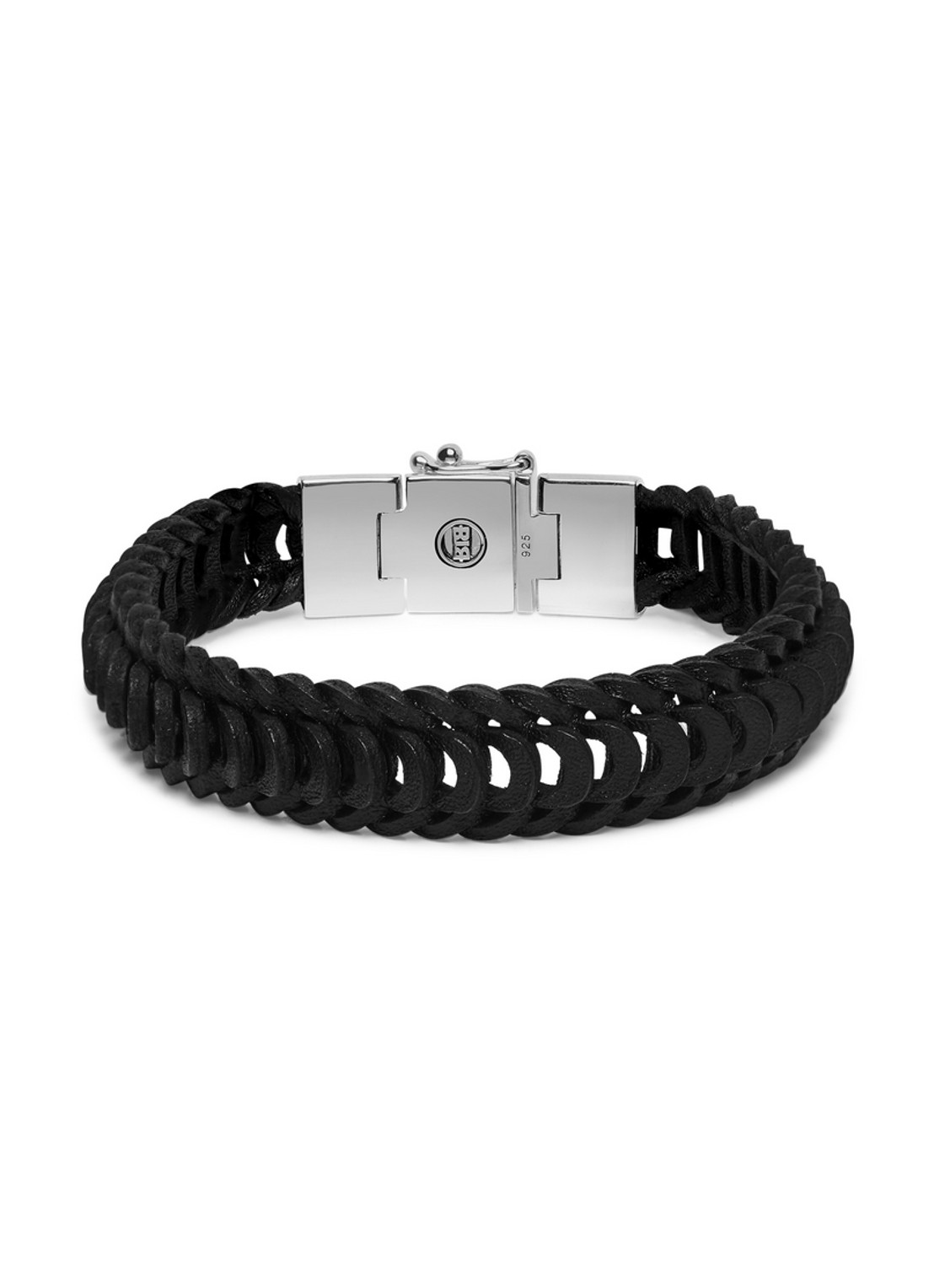 Buddha to Buddha Lars armband van leer - detail zwart