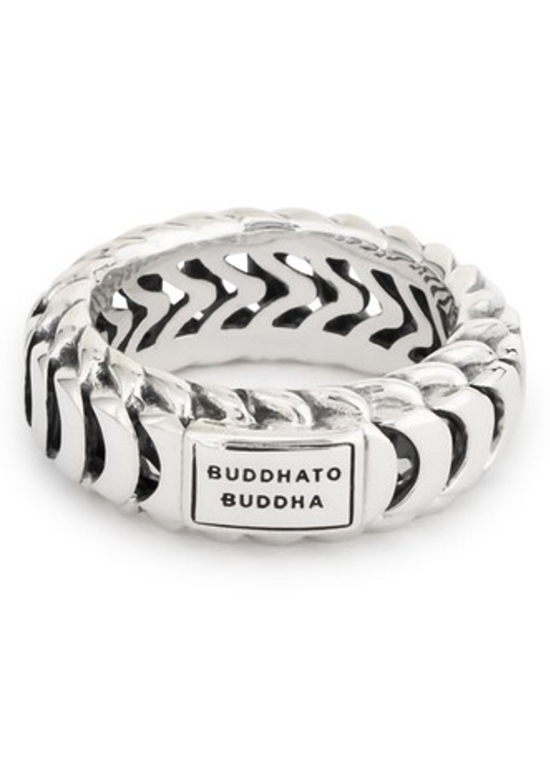 Buddha to Buddha Lars Small ring van zilver - voorkant zilver