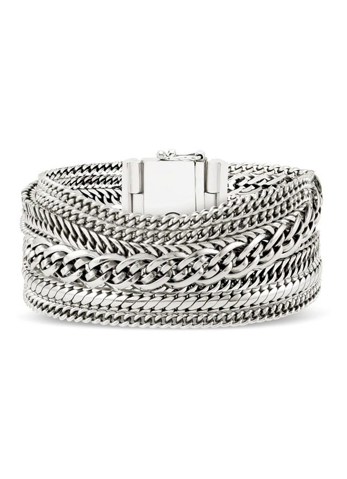 Buddha to Buddha Multi Chain Nathalie schakelarmband van zilver - detail 4 zilver