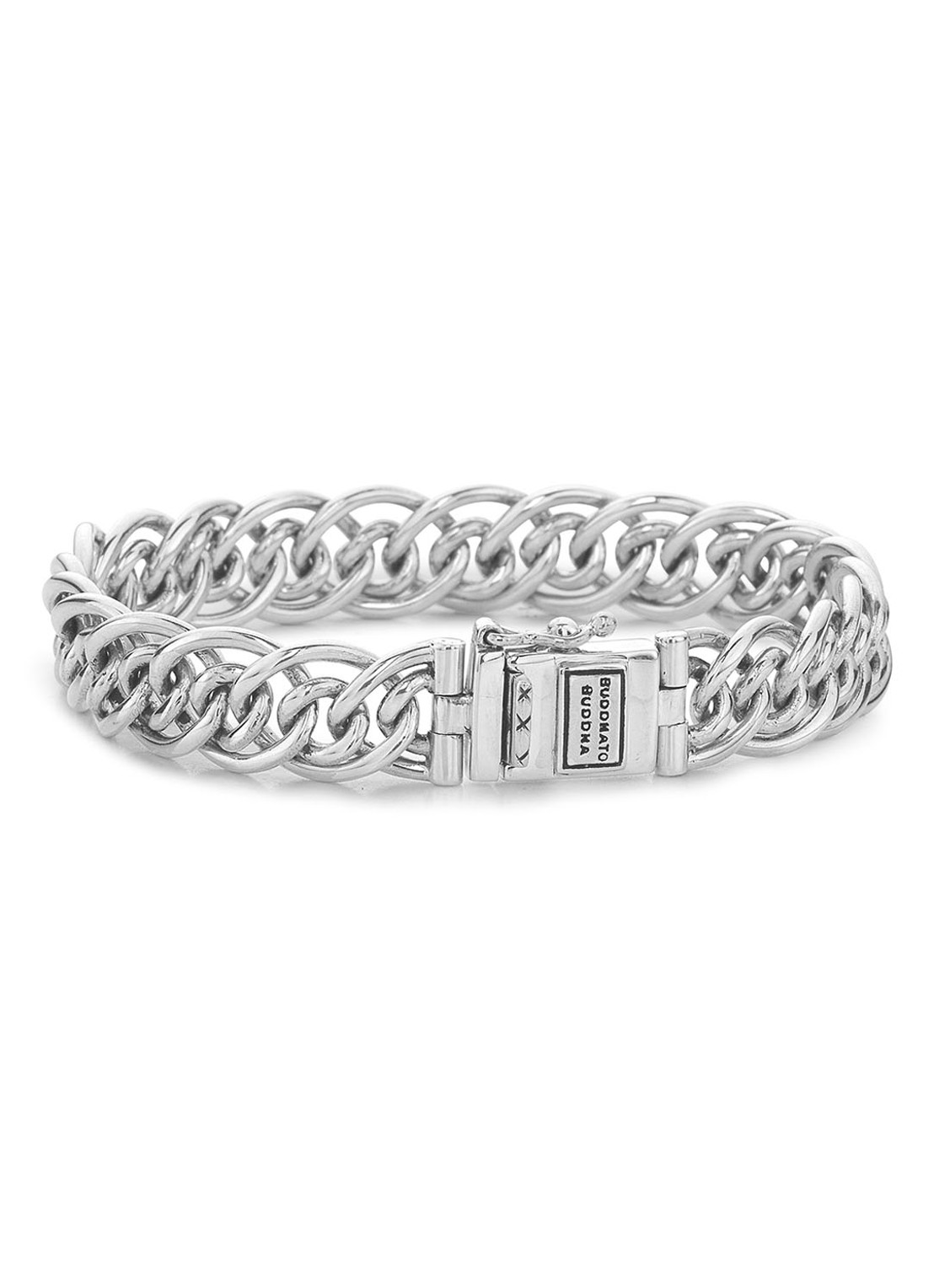 Buddha to Buddha Nathalie Mini XS schakelarmband van zilver - voorkant zilver