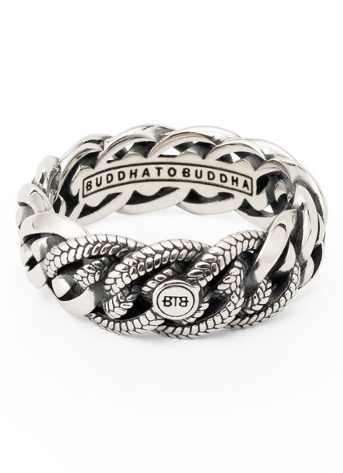 Buddha to Buddha Nathalie Small ring van zilver - voorkant zilver