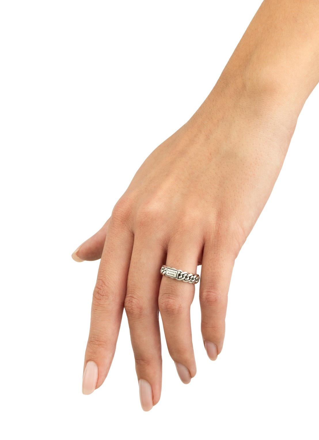 Buddha to Buddha Nathalie XS ring van zilver - voorkant 3 zilver