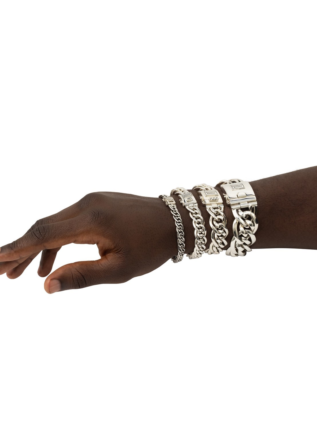 Buddha to Buddha Nathalie XS schakelarmband van zilver - detail 2 zilver