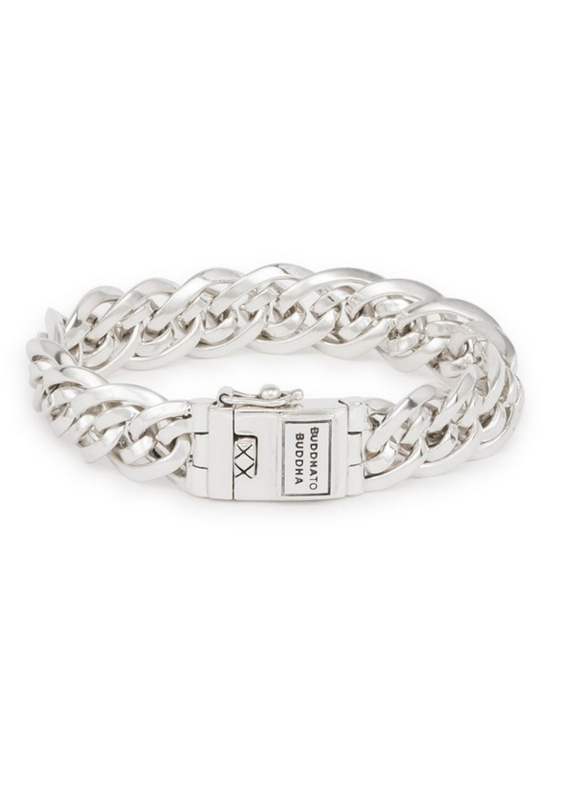 Buddha to Buddha Nathalie XS schakelarmband van zilver - voorkant 3 zilver