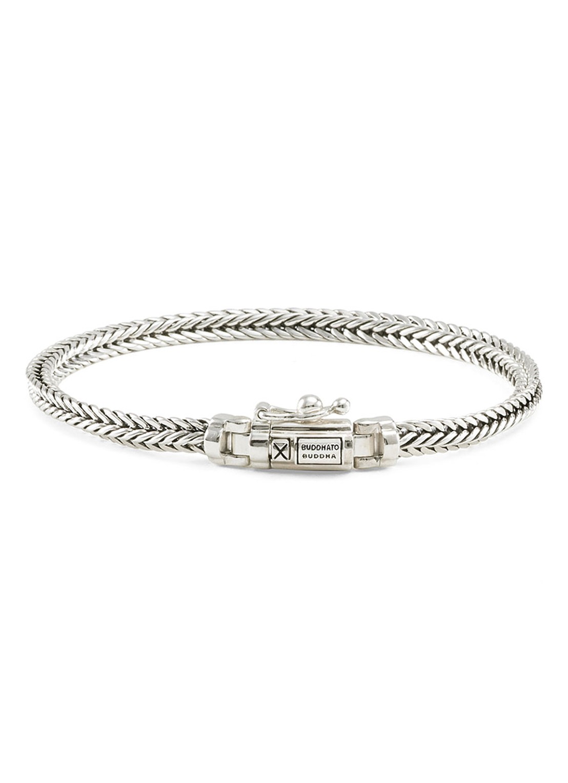 Buddha to Buddha Nurul Mini armband van zilver - voorkant zilver