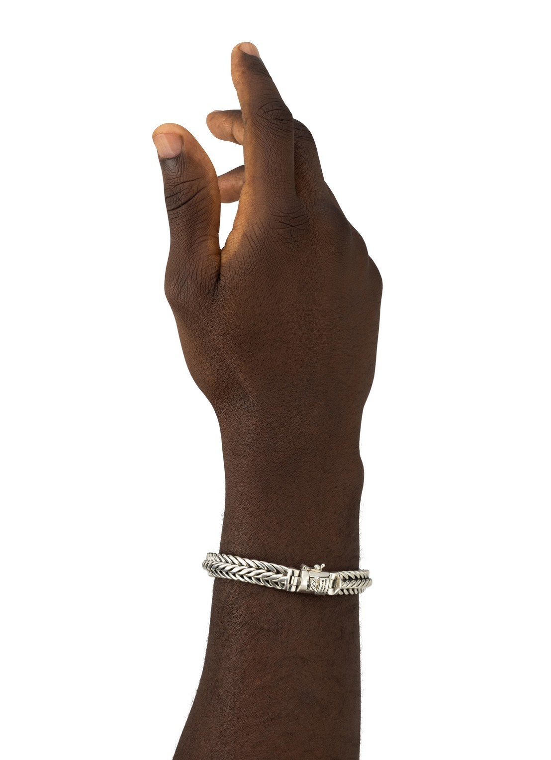 Buddha to Buddha Nurul schakelarmband van zilver - voorkant 3 zilver