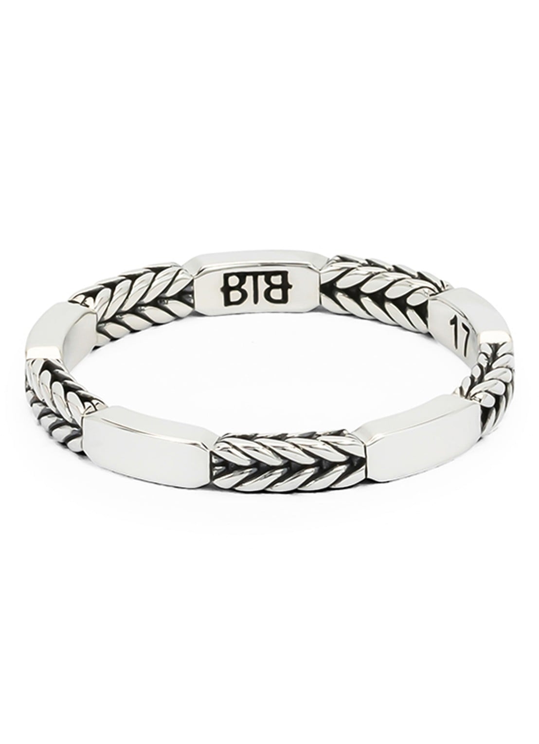 Buddha to Buddha Stacking Ring Barbara Mix Zilver - voorkant zilver