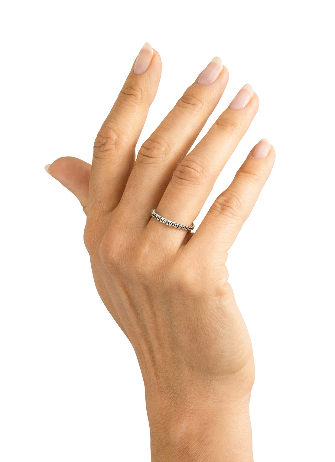Buddha to Buddha Stacking Ring Nathalie Zilver - voorkant 2 zilver