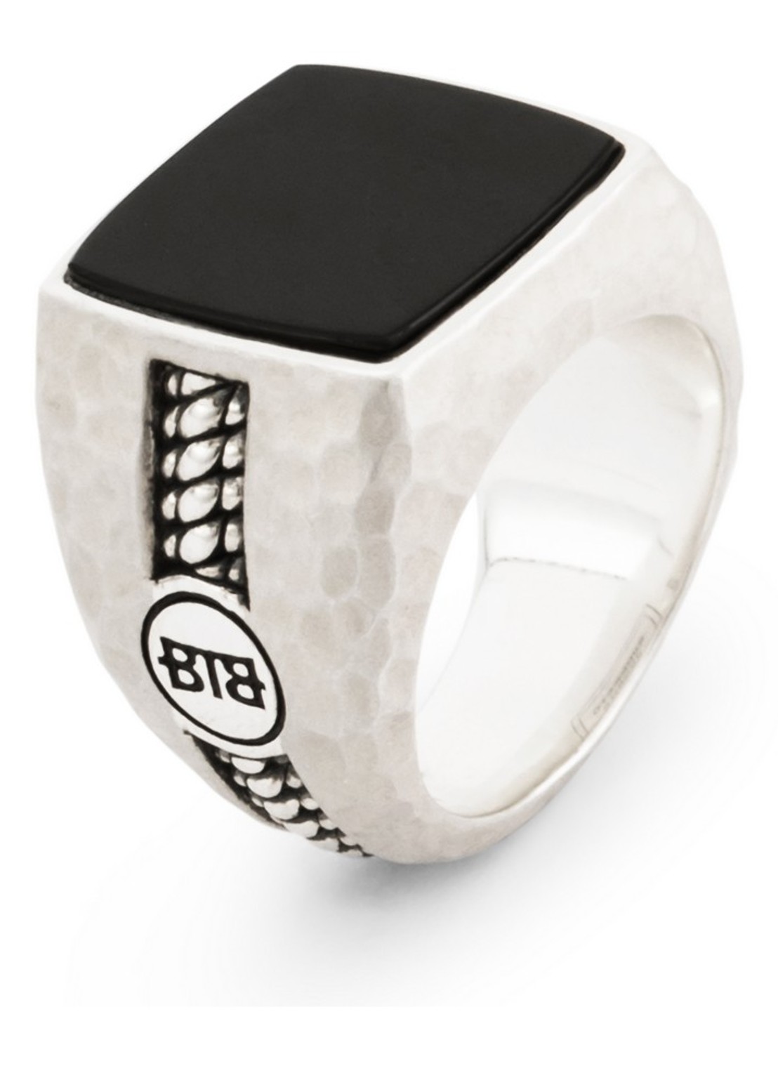 Buddha to Buddha Tangguh Signet zegelring van zilver met onyx - detail 2 zilver