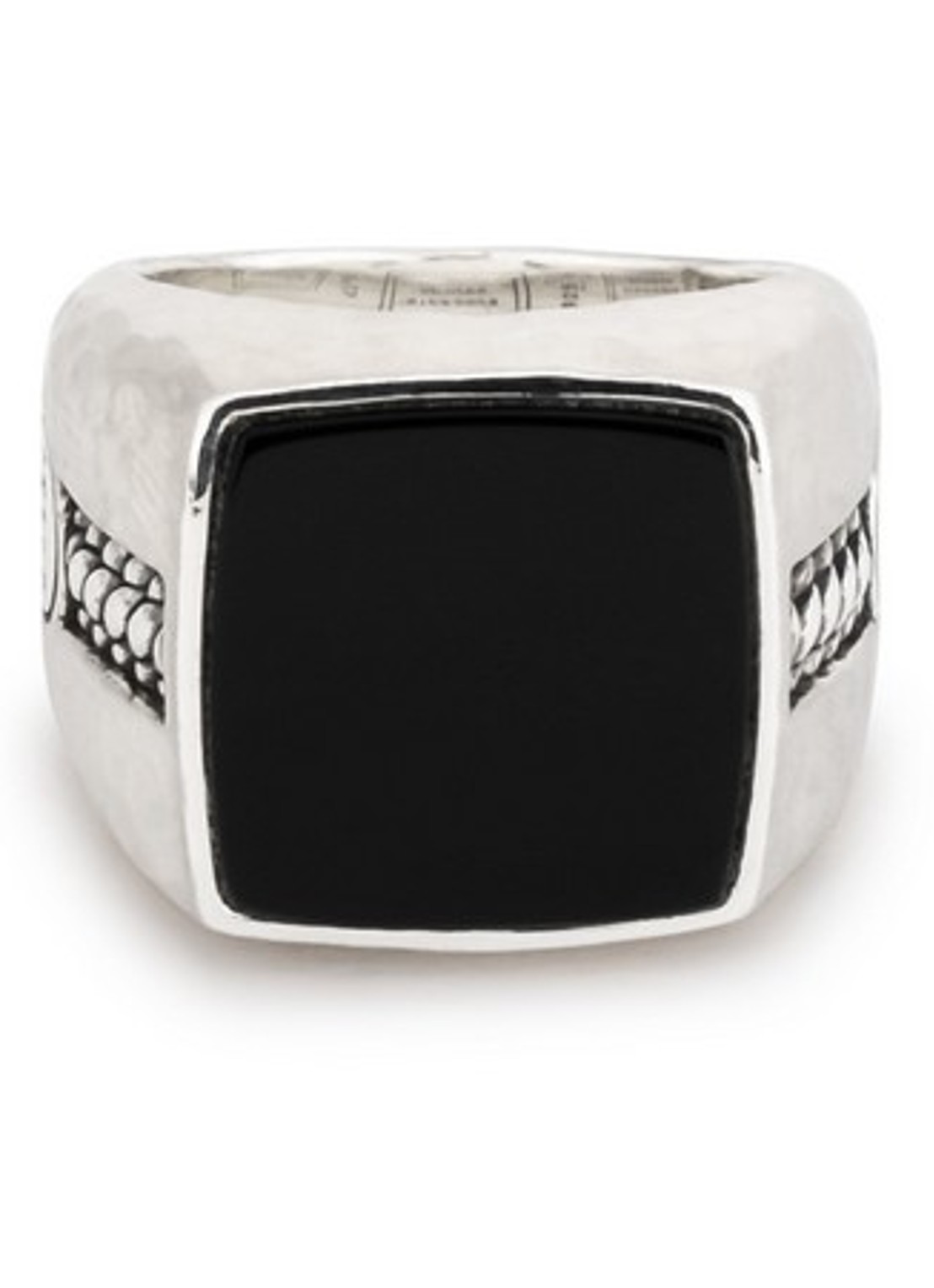 Buddha to Buddha Tangguh Signet zegelring van zilver met onyx - voorkant 3 zilver