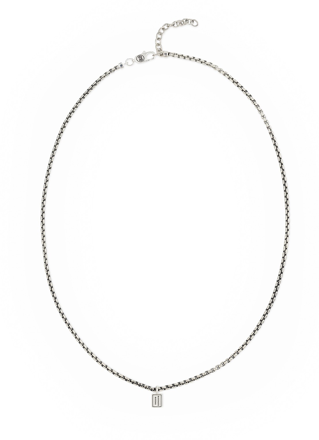 Buddha to Buddha Venetian ketting van zilver - voorkant zilver