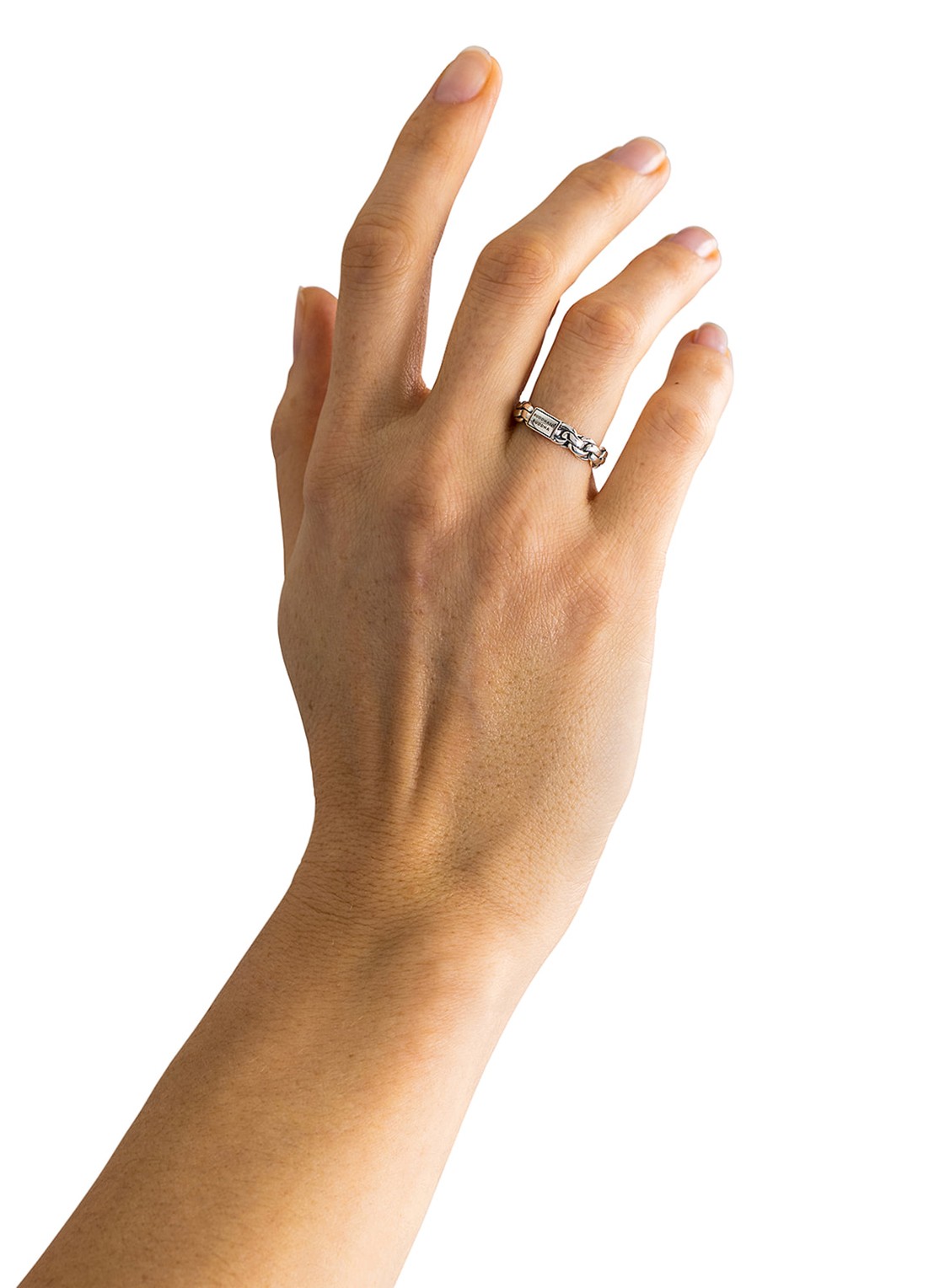 Buddha to Buddha Venetian Twist ring van zilver - voorkant 4 zilver