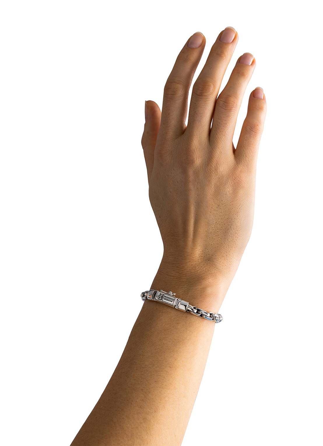 Buddha to Buddha Venetian XS Twist armband van zilver - voorkant 2 zilver