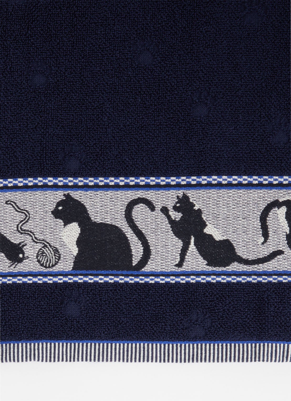 Bunzlau Castle Cats keukendoek van  katoen 60 x 50 cm - detail 2 donkerblauw