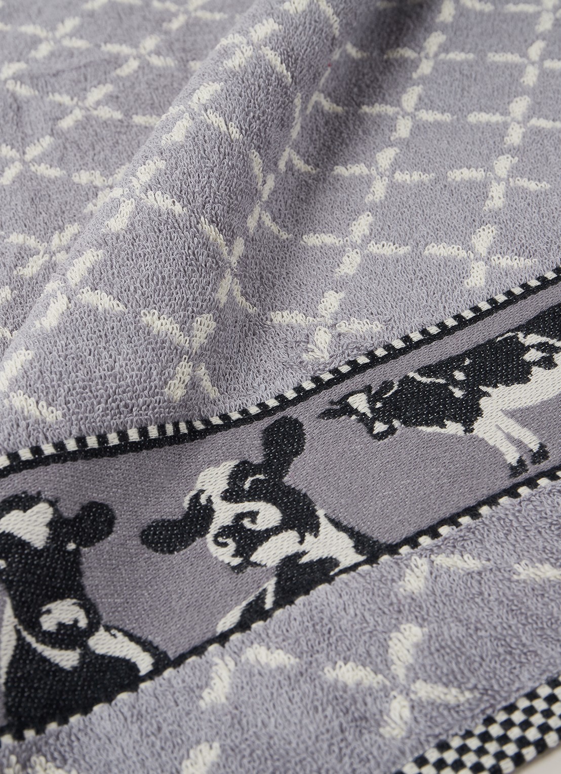 Bunzlau Castle Cows keukendoek van  katoen 50 x 60 cm - detail 3 lichtgrijs