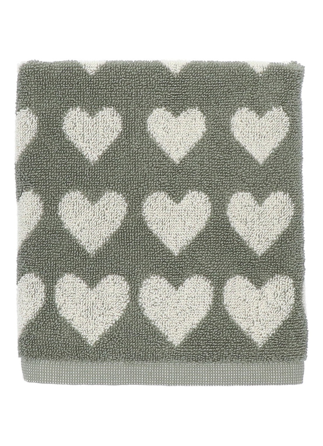 Bunzlau Castle Hearts keukendoek 53 x 60 cm - detail donkergroen