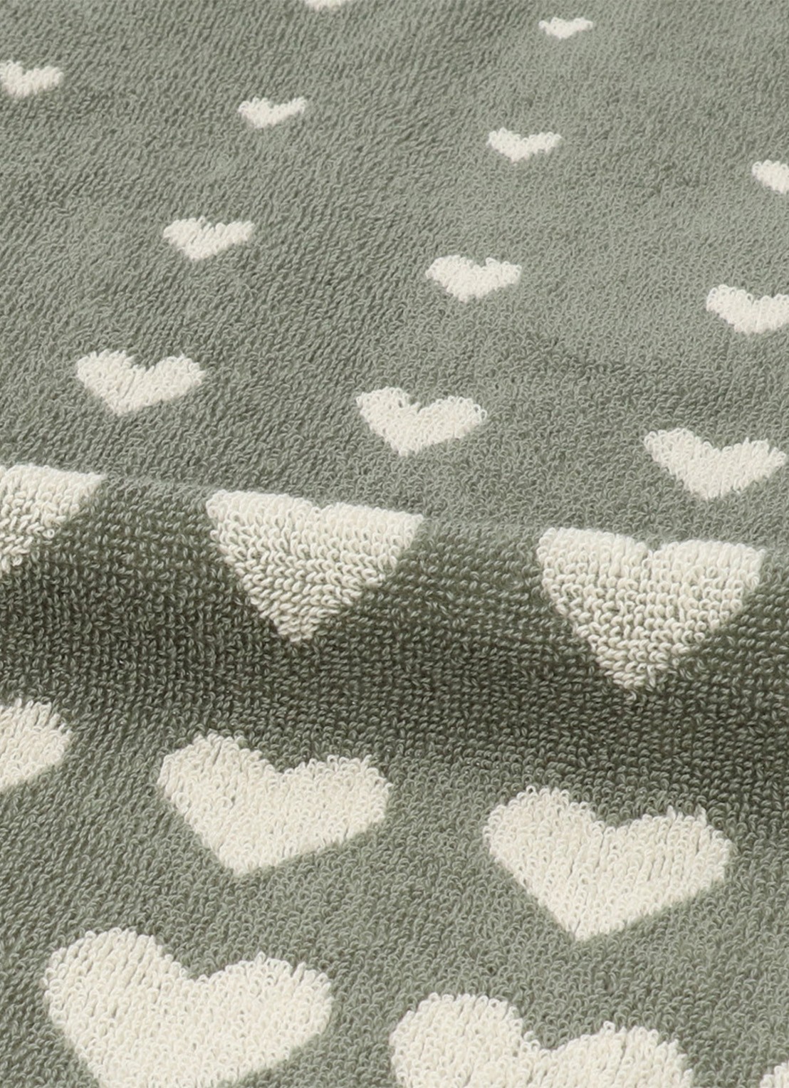 Bunzlau Castle Hearts keukendoek 53 x 60 cm - voorkant 3 donkergroen