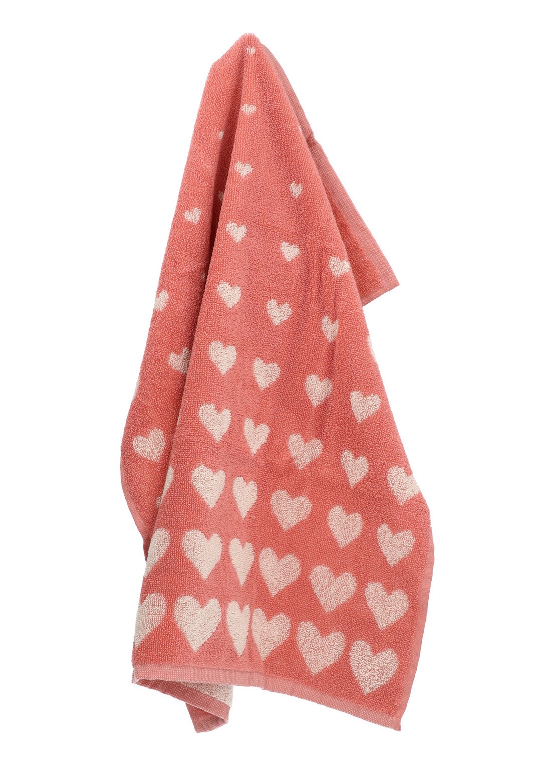 Bunzlau Castle Hearts keukendoek 53 x 60 cm - voorkant roze