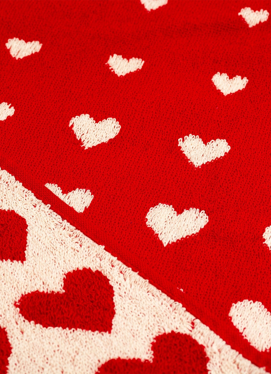 Bunzlau Castle Hearts keukendoek 53 x 60 cm - voorkant 2 rood