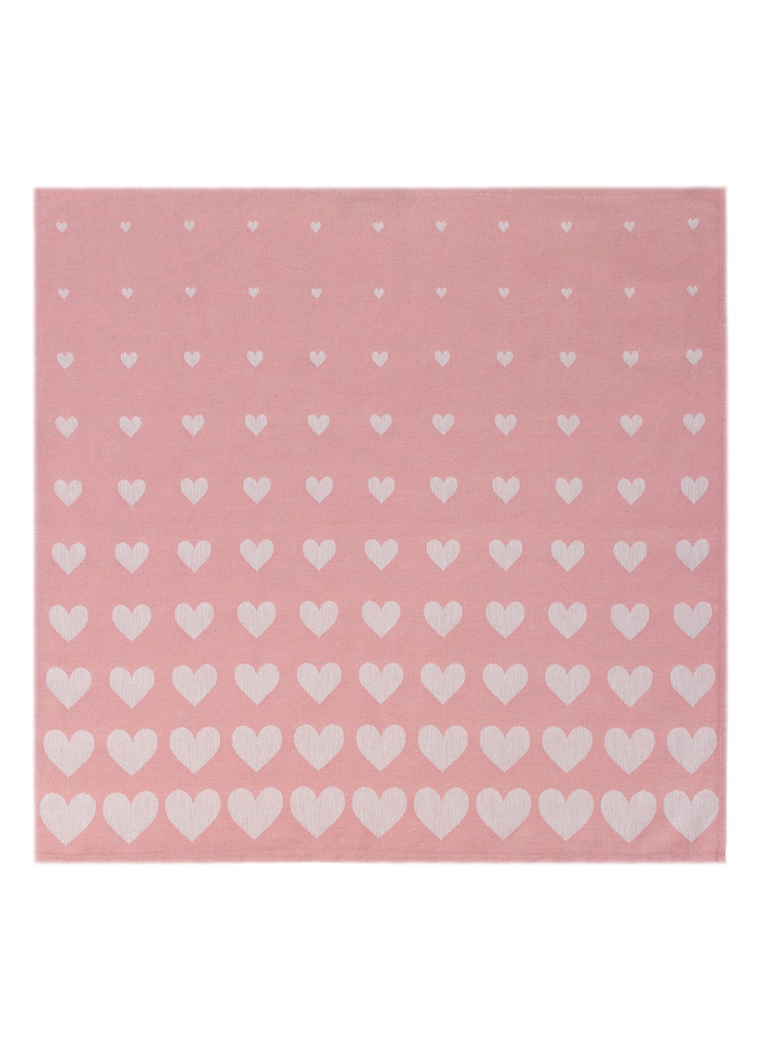 Bunzlau Castle Hearts theedoek 65 x 65 cm  - detail 3 roze