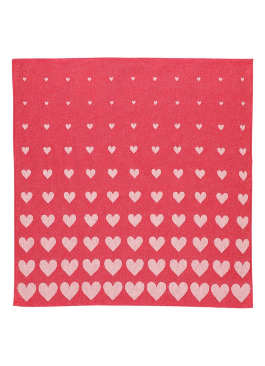 Bunzlau Castle Hearts theedoek 65 x 65 cm  - detail 4 rood