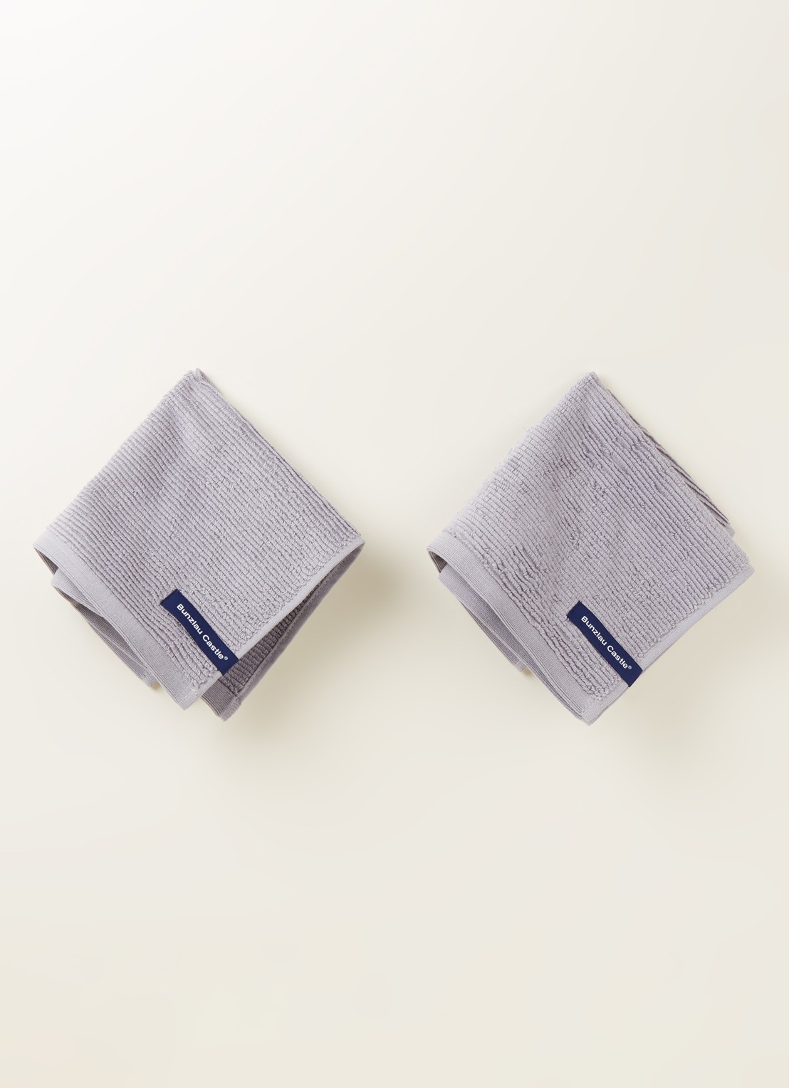 Bunzlau Castle Vaatdoek 30 x 30 cm set van 2 - voorkant 3 grijs