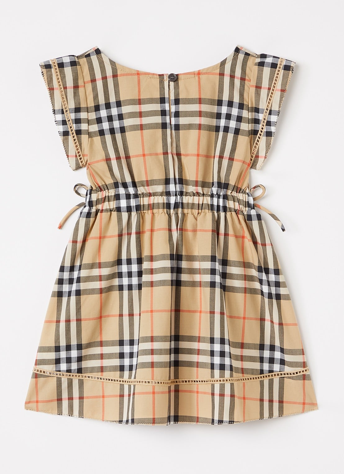 Burberry Adele jurk met ruitdessin - voorkant 2 camel